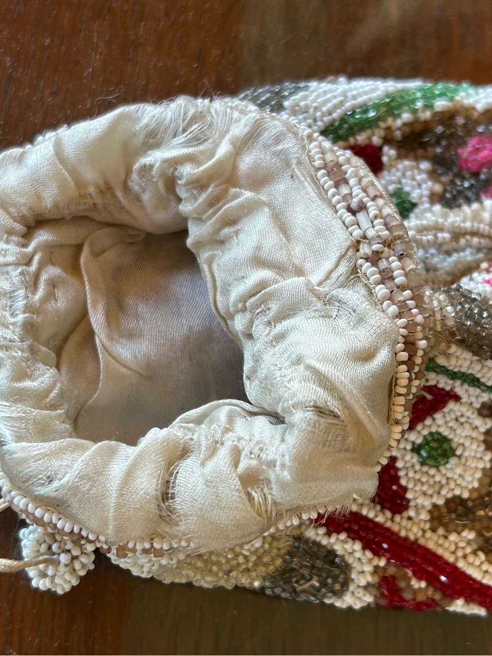Antique Edwardian Beaded Wedding Bag - Picture 3 of 7